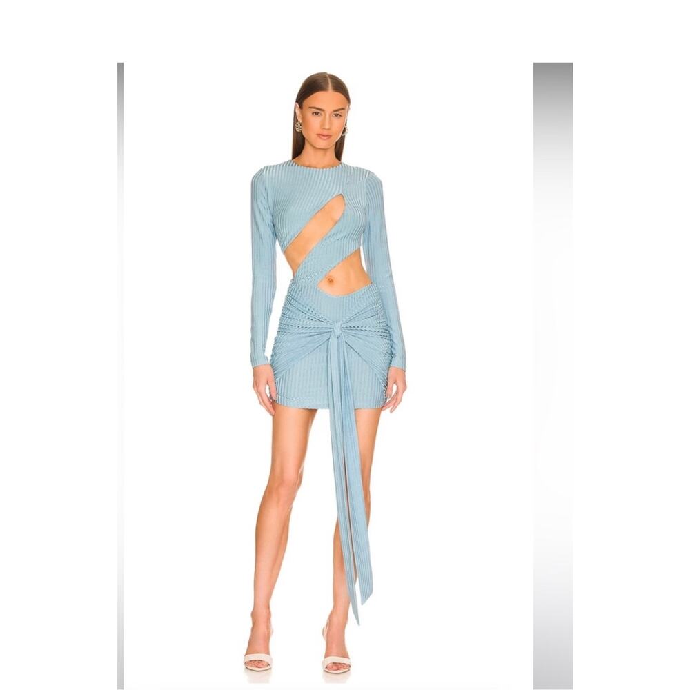 Revolve Atoir The Charles Mini bodycon cut out Dress in Heritage Blue  XS US 2